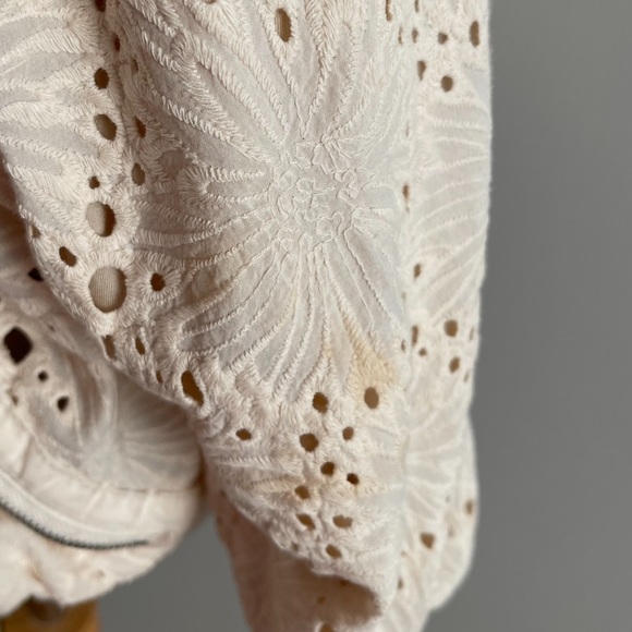 FP Daisy Jane Cotton Embroidered Bomber Jacket cottagecore grannycore boho - Picture 7 of 13